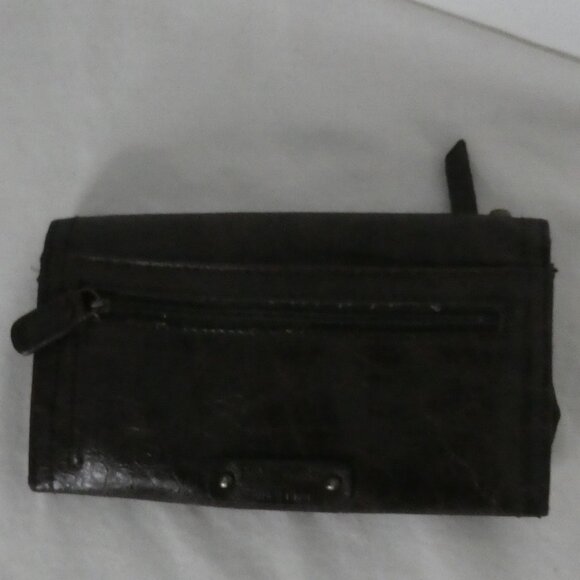 NINE WEST | Dark Brown Snap Button Wallet | ID Compartment | Card Slots | NWOT - Picture 1 of 11